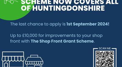 The Shop Front Grant Scheme is now available district-wide and for our independent rural businesses!
